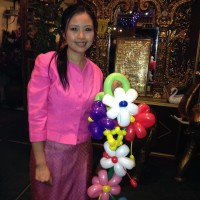 Balloon modelling in Thai restaurant