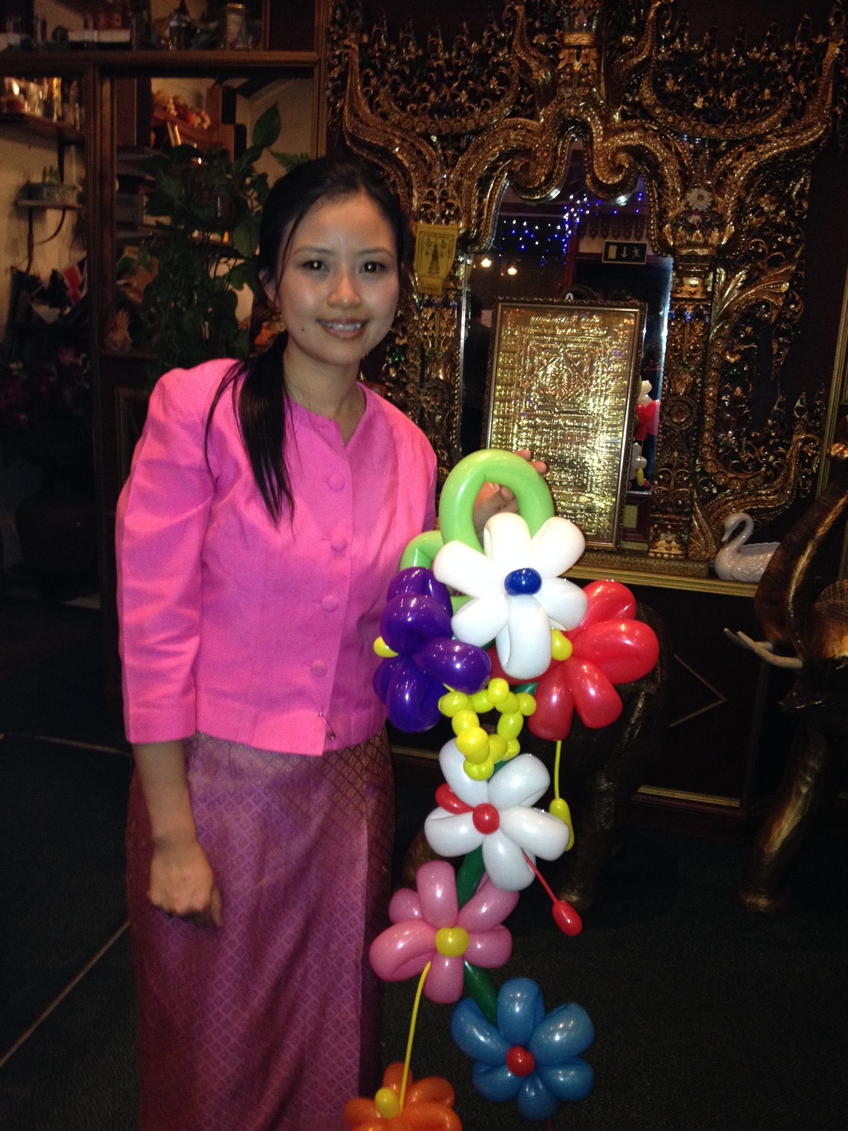 Balloon model in Thai restaurant