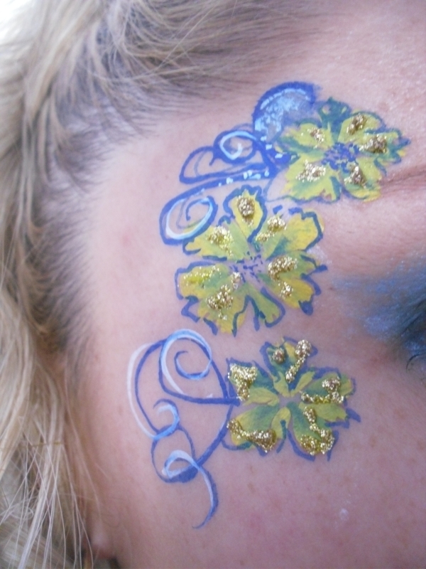 Face painting close up