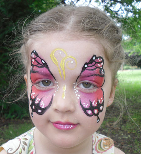 Butterfly face painter London