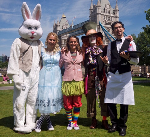 Alice in Wonderland mascots London