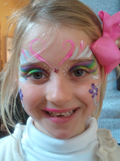 Glitter face painting