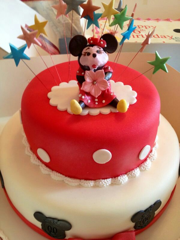 Minnie mouse birthday party cake