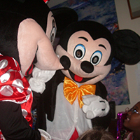 Mickey and Minnie mouse mascot