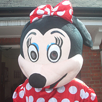 Minnie mouse mascot
