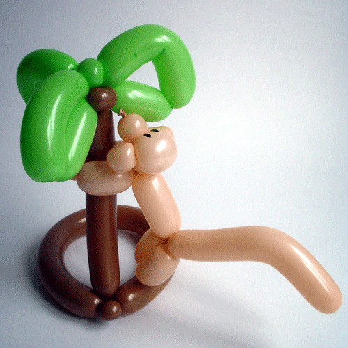Monkey balloon hat by JoJoFun
