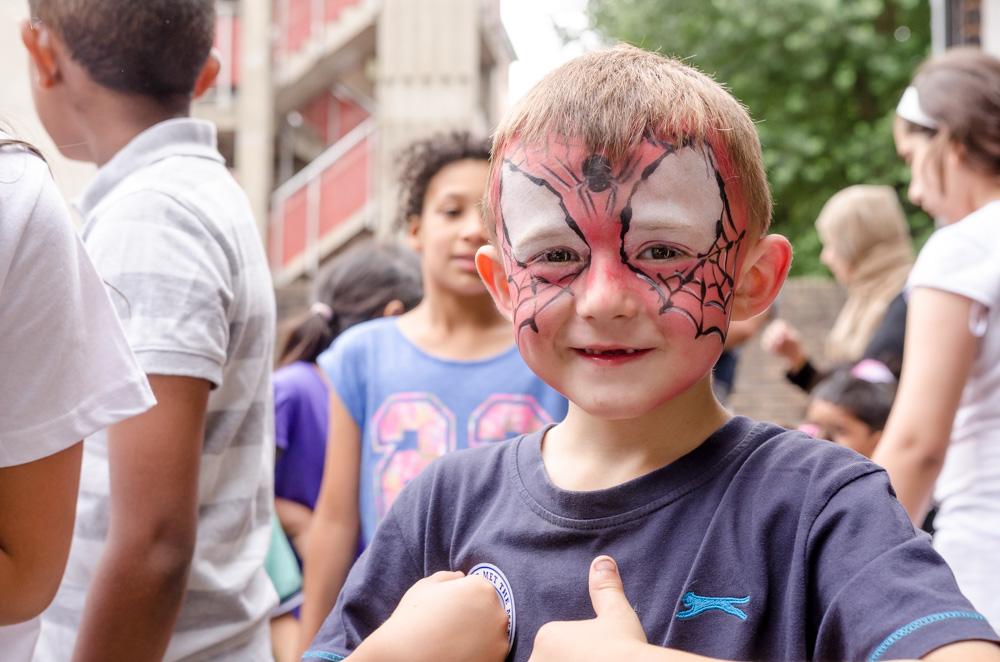 Spiderman Face Painting for Kids Parties in London